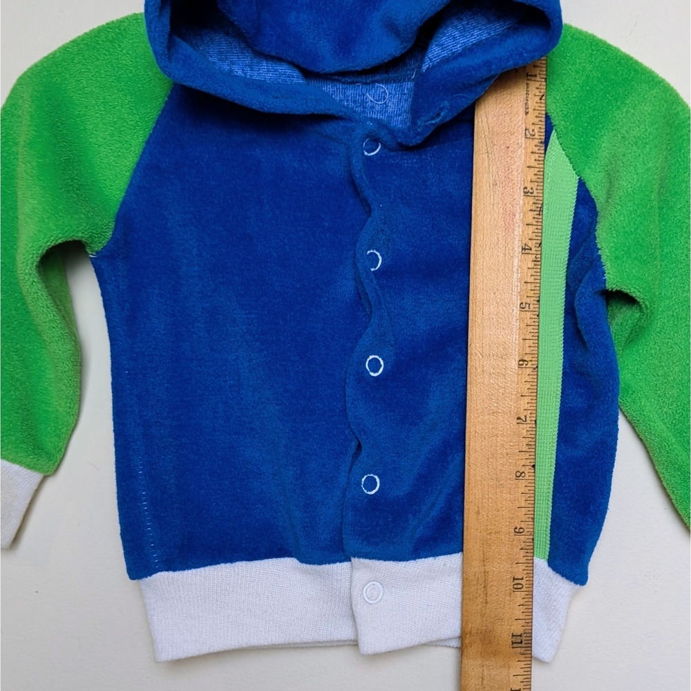 Vintage Kids World Terry Cloth 80s Hoodie Jacket Baby Size 12 Months - Picture 7 of 9